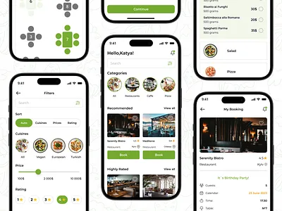 Reservia – Simple and Fast Table Reservation App 🍽️ app application booking app design figma mobile app reservation uiux