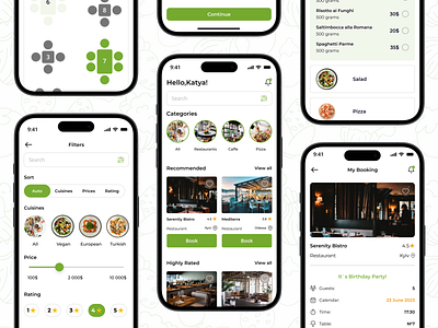 Reservia – Simple and Fast Table Reservation App 🍽️ app application booking app design figma mobile app reservation uiux