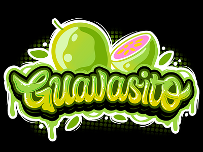 Flavour cannabis design cannabis flavour guava guava logo lettering lettering logo logotype typography