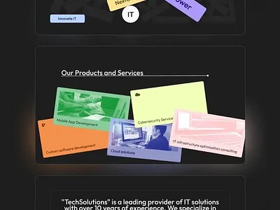 TechSolution - Get Free Presentation Template graphic design ui