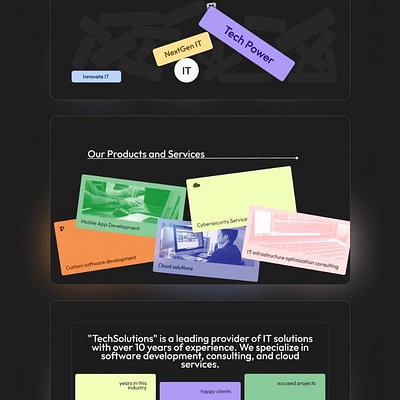 TechSolution - Get Free Presentation Template graphic design ui