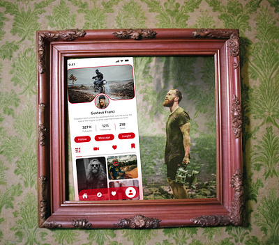 Social media app app figma frame memorise mob retro ui ux vintage