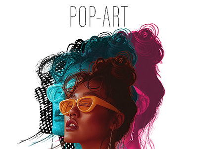 POP ART Poster Design art branding design girl graphic design illustration logo photoshop popart poster vector visual design