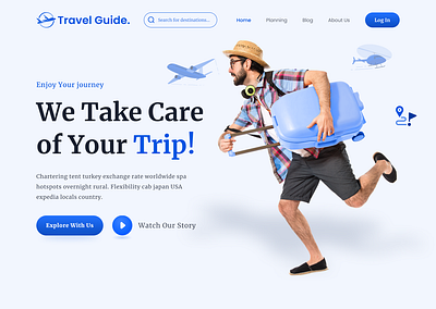 Travel Landing Page agency app app desing app ux design design graphic design illustration logo logo desing mobile app design mobile ui travel travel agency website ui ui app desing ui design uiux ux web desing website