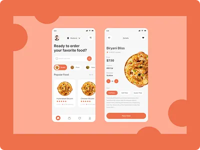 Concept - Food App UI app branding design typography ui ux
