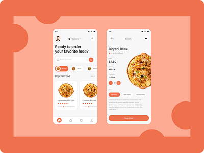 Concept - Food App UI app branding design typography ui ux