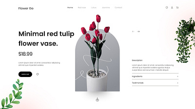 flower / Interior website home page application design branding design figma graphic design illustration prototyping responsive design software design ui