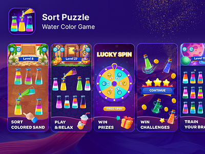 ASO for Sort Water Puzzle aso design graphic design icon