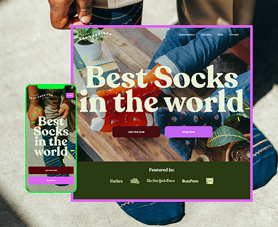 Socks Redesign Ecomerce branding mobile responsive ui ux