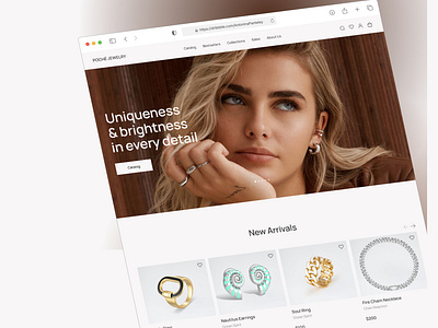 Jewelry e-commerce UI Design design ecommerce jewellery jewelry product shop store ui web