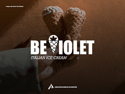 BE VIOLET ITALIAN ICE CREAM - Concept Logo Design branding concept logo design graphic design logo logo design