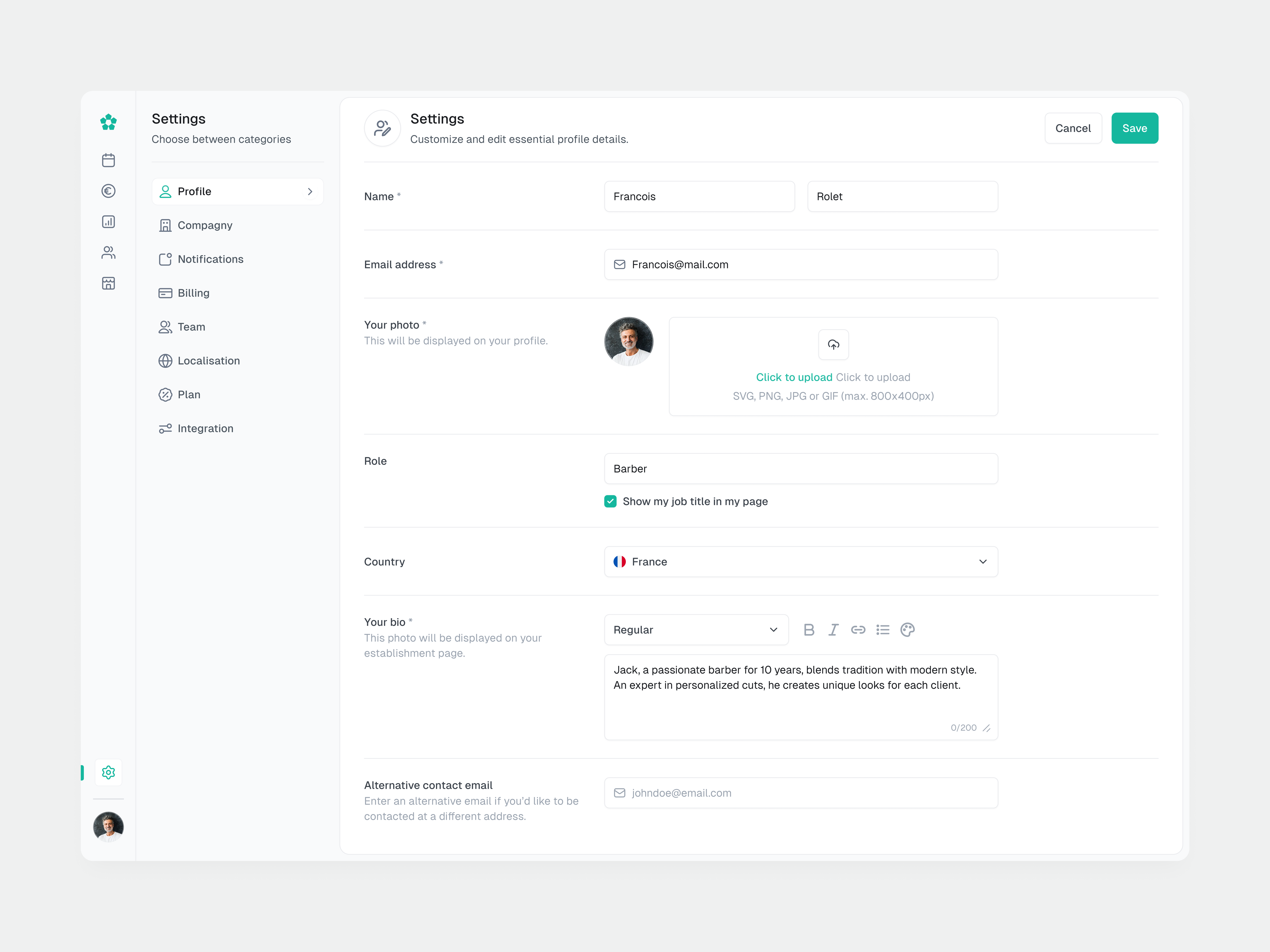 Settings page dark mode design geist setting ui