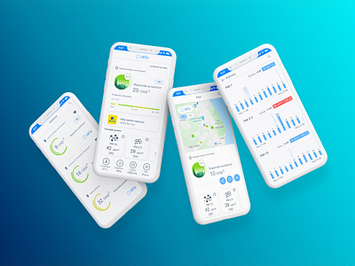 Air Quality Mobile App mobile design product design ui ux