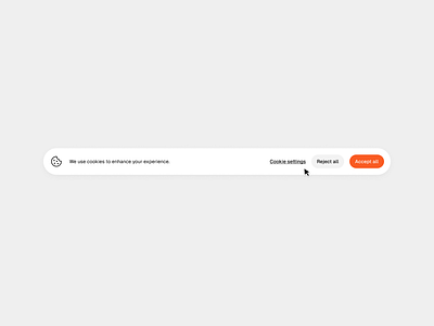 Cookie banner accept accept all cookies component cookie banner cookie consent cookie settings data experience figma light mode modal product design reject reject all ui ux web design