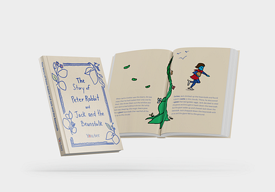 Book Design - Story of Peter Rabbit & Jack and the Beanstalk book book design branding dyslexia graphic design illustration neurodivergent neurodivergent book ui