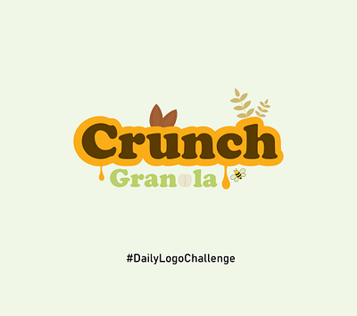 Crunch Logo | Granola | Day 21/50 | #50DaysLogoChallenge adobe design graphic design illustrator logo