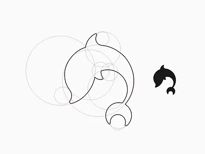 Dolphin icon branding design graphic design icon illustration logo minimal vector