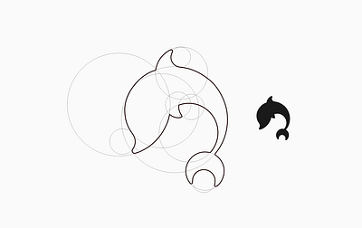 Dolphin icon branding design graphic design icon illustration logo minimal vector