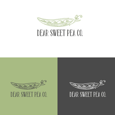 Dear Sweet Pea Co. beautiful brand branding design graphic design ilustration label logo packing