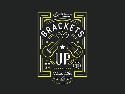 Brackets Up cap graphic design illustration lettering nashville neon shirt swag tennessee