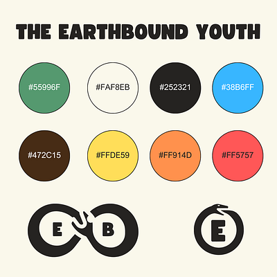 Branding Package for The Earthbound Youth branding color palette graphic design illustration logo typo typography