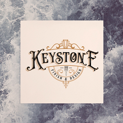 Keystone Finish & Design brand branding design graphic design illustration logo signal stationery vector vintage