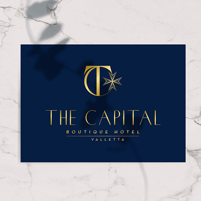 The Capital Boutique Hotel Valletta brand branding design graphic design hotel illustration logo luxury monogram