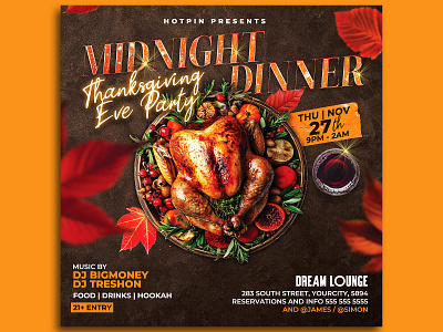 Thanksgiving Flyer Template thanksgiving invitation