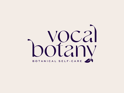 vocal botany beautiful botanical botany brand branding design graphic design label logo packing skincare