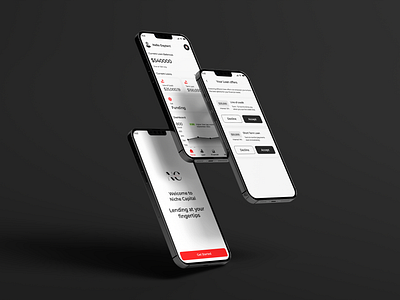 Niche Capital App admin panel capital capital app cash clean financial get loan app interface loan app loan offers minimal mobile app modern ui money niche capital online loan ui ui design