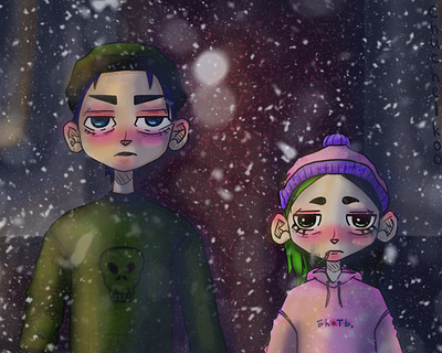 we are in silent love p.2 2d art characters illustration photoshop