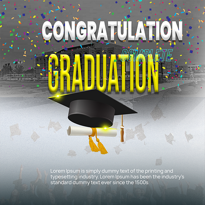 Graduation Complete poster branding design education educational graphic design logo motion graphics poster poster design ui uiux ux vector