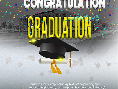 Graduation Complete poster branding design education educational graphic design logo motion graphics poster poster design ui uiux ux vector