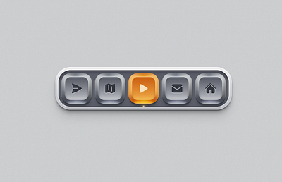 3D keyboard button built in Framer button framer hardware icon illustration key keyboard orange press retro ui vector