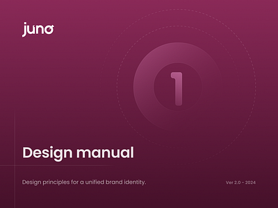 juno.one - Design manual app brand manual branding color design design manual graphic design iconography typography ui visual brand identity