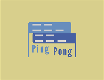 Daily Logo Challenge - Messaging App Logo: Ping Pong dailylogochallenge graphic design logo messaging app