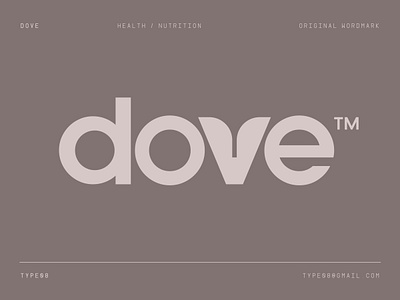 Dove Wordmark animal bird body brand dove fit food health lifestyle logo logotype mind nutrition supplement training typography wordmark