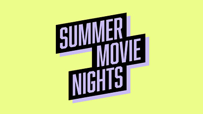 Summer Movie Nights | Concept 02 80s 90s block party blockbuster bold branding bright event identity logo luchador movie nacho nacho libre neighborhood neon skewed summer