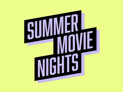 Summer Movie Nights | Concept 02 80s 90s block party blockbuster bold branding bright event identity logo luchador movie nacho nacho libre neighborhood neon skewed summer