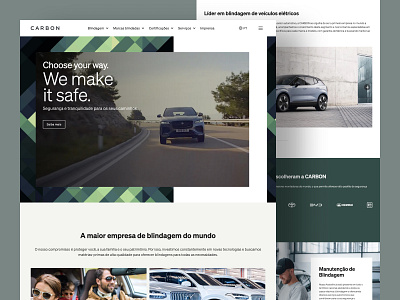 Website CARBON Blindados corporate design responsive ui web design website