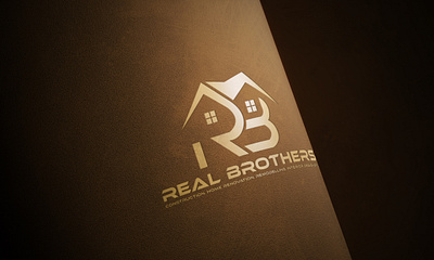 "Real Brothers" Real Estate Logo branding business chatgpt design designer graphic design graphic designer home logo illustration logo logo designer luxury logo real brothers real estate company real estate logo design saif2314 ui vector