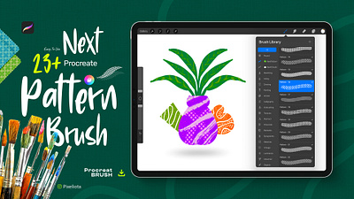 Next Pattern Brushes Set ✦ Free Procreate Brush drawing free graphic design pattern procreate procreate brush