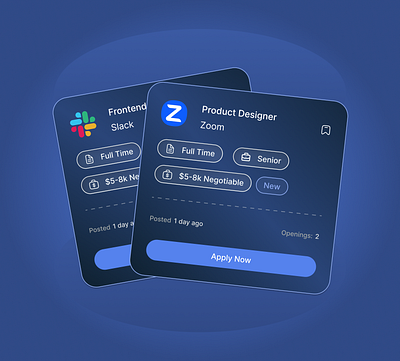 RemoteJobs / Card UI Component card carddesign color component design figma illustration ui uidesign webdesign website