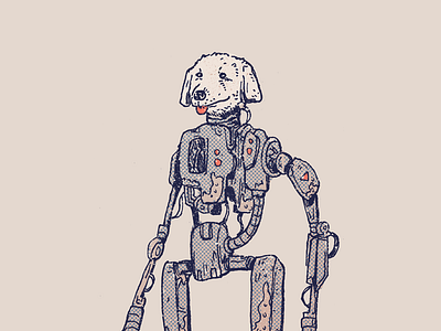 Inktober day 23: Rust art cartoon character character design design dog drawing illustration inktober robot