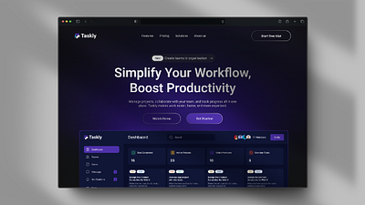 B2B Task Management System Website dashboard design figma graphic design ui uiux uiuxdesign webdesign website