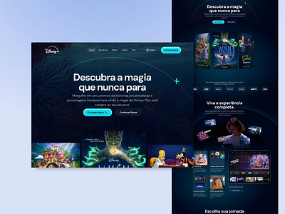 Disney Plus - REDESIGN (unofficial) design interface modern ui ux web design website