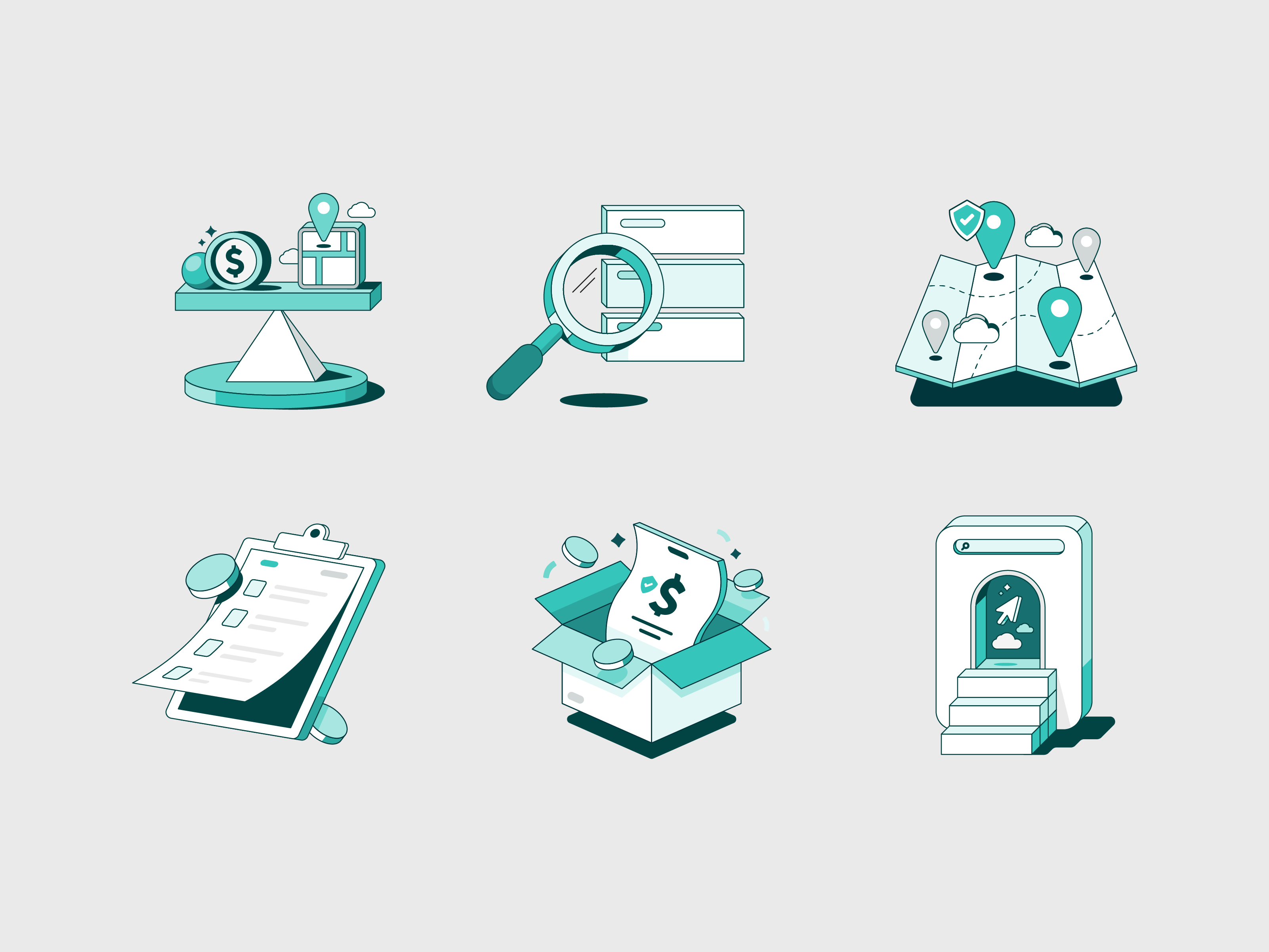 Example of Custom Illustrated Icons 