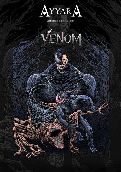 venom: the last dance illustration apparel art artwork clothes clothing cover design digital digital art digital illustration fanart fantasy illustration illustration art monster monster illustration movie poster tshirt venom