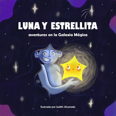 Luna y Estrellita Book Cover Illustration book cover illustration character design children book illustration children illustration childrens book illustration digital illustration illustration kid lit