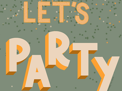 Peachtober 2024 Day 23: Party illustration peachtober typography